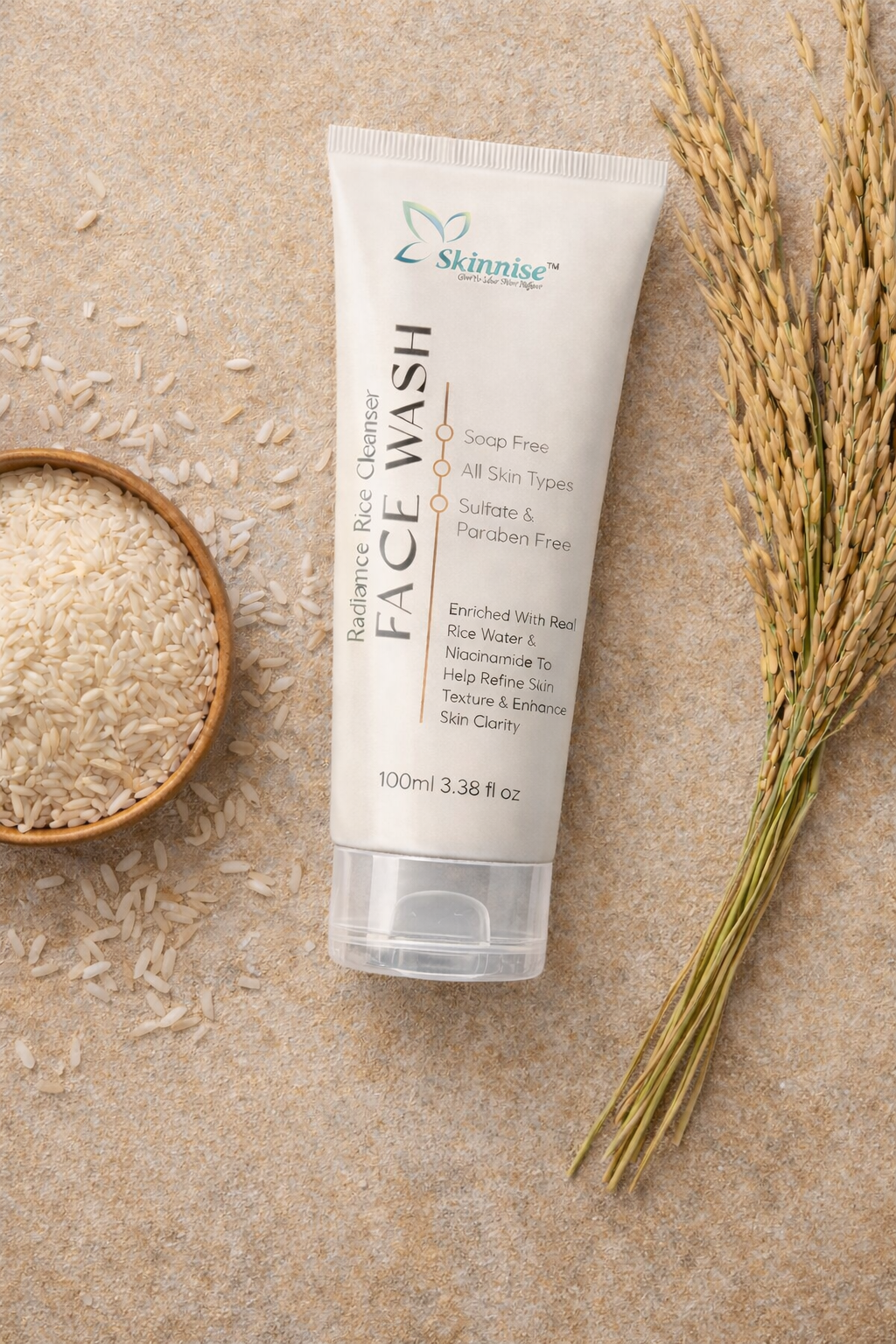 Skinnise Radiance Rice Cleanser Face Wash - 100ml