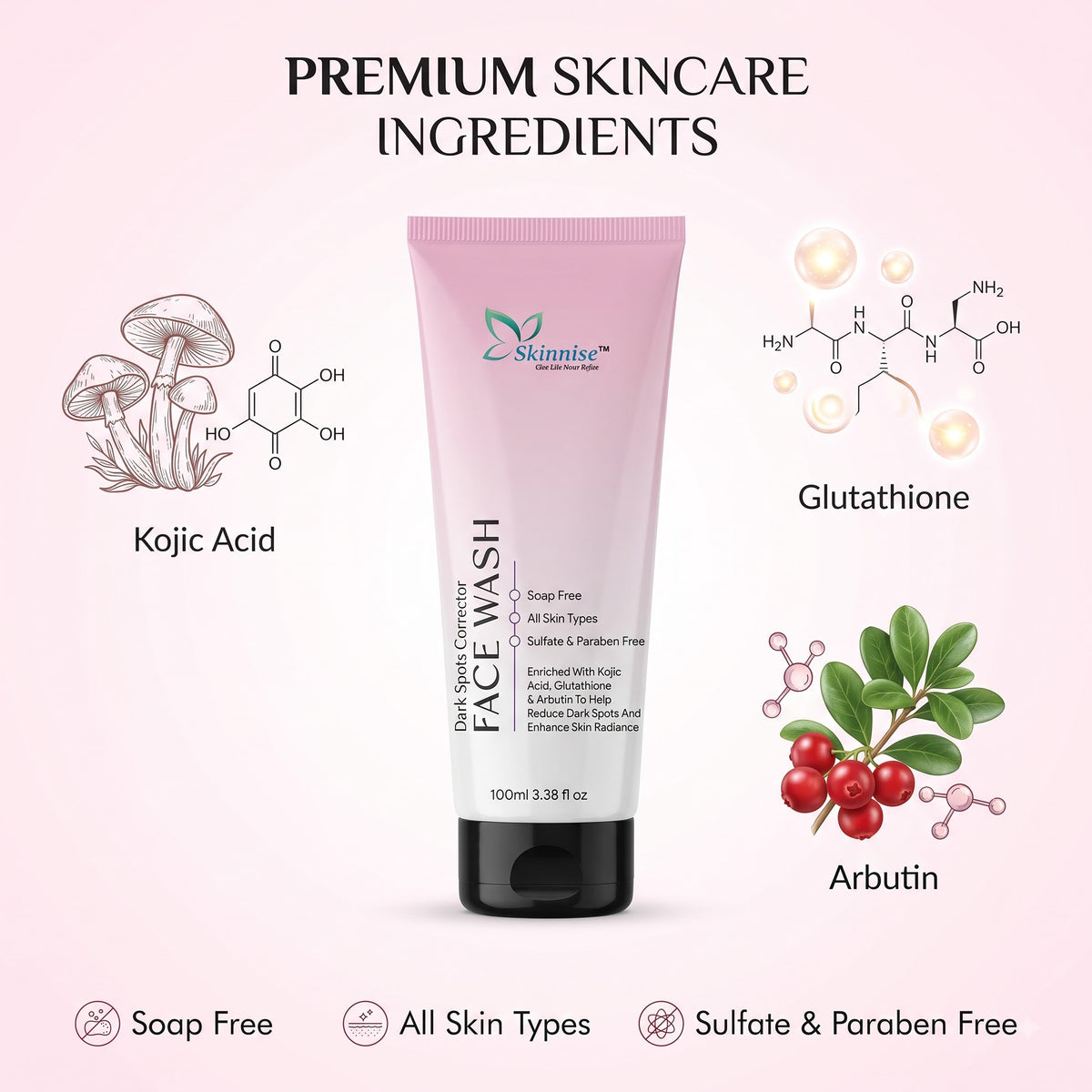 Skinnise Dark Spots Corrector Face Wash - 100ml